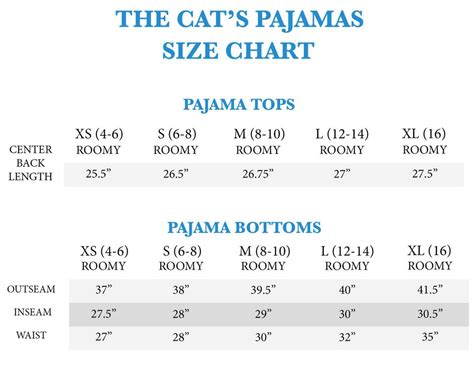 salvage pajamas|pj salvage pajamas size chart.